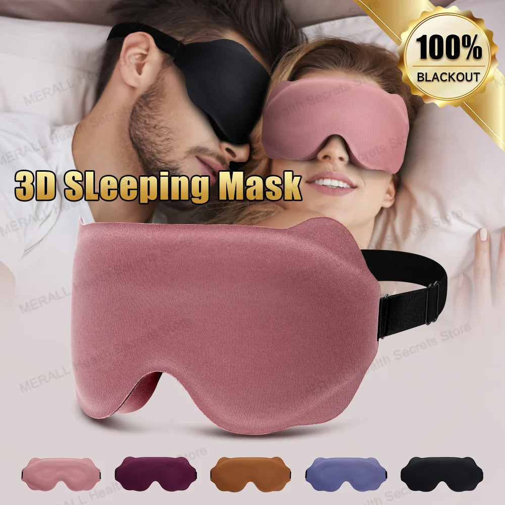 3D Sleep Mask Blindfold Light Blocking Eye Shade Memory Foam