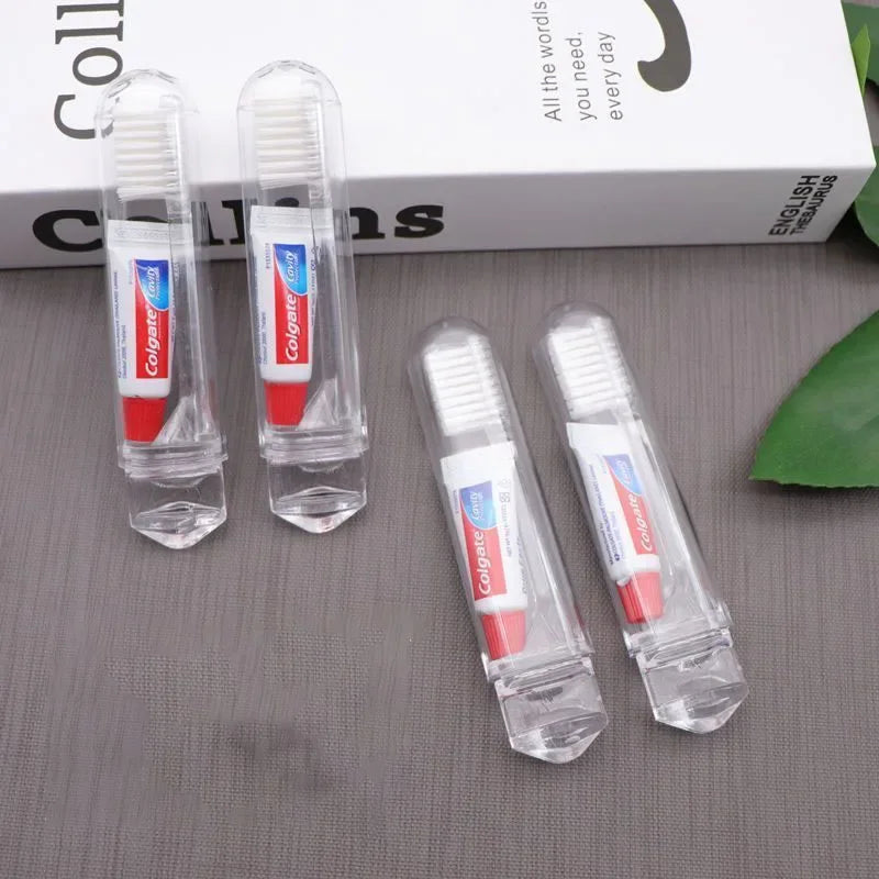 1/5 PC Portable Mini Travel Toothbrush Toothpaste Set Adult Outgoing Camp Disposable Toothbrush Carry-on Deep Cleaning Oral Care