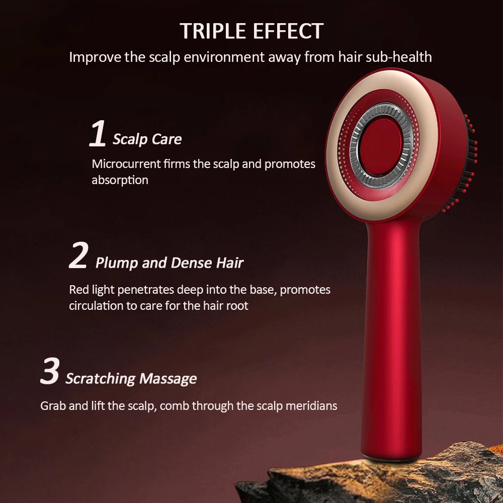 Electric Vibration Massage Comb Red Light Therapy Hair Care