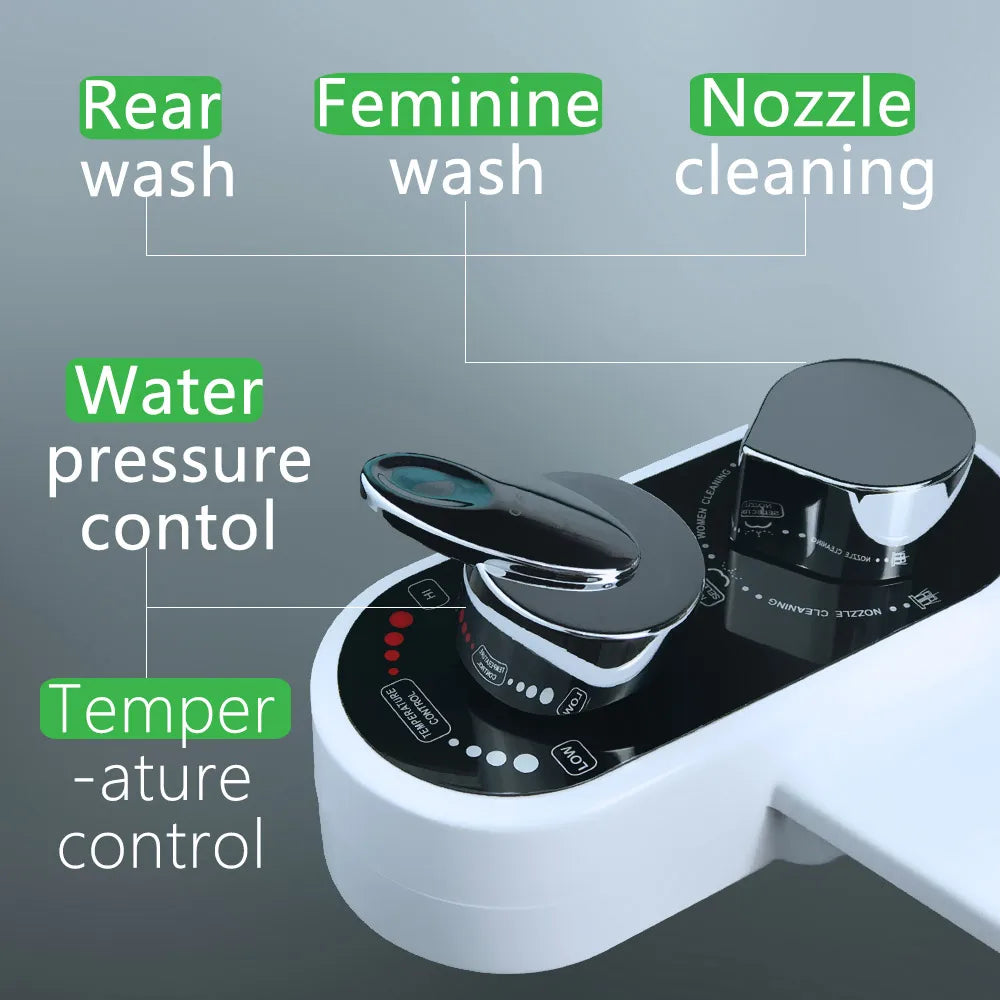 WASHERO Bidet Warm Water Toilet Seat Attachment Jet Sprayer