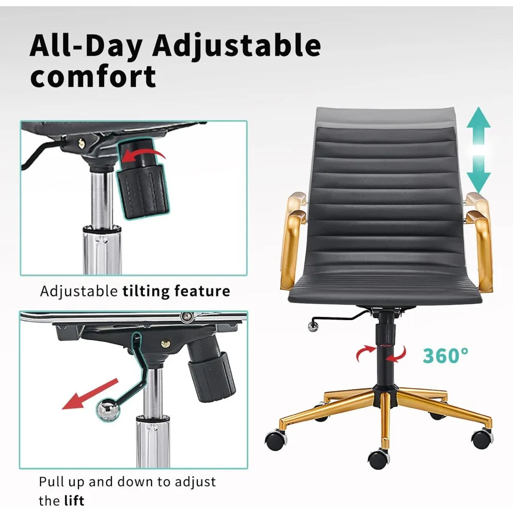 Ergonomic Desk Chair With Armrests And Wheels Home Office