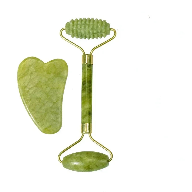 Natural Jade Roller Massager for Face Roller facial liftting Anti-wrinkle Gua Sha Jade Stone Face Massager Beauty Skin Care Tool