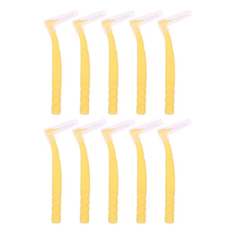 10PCS L-shaped Orthodontics Braces Interdental Brush Clean Between Teeth Mini Toothbrush Inter Dental Cleaning Travel Portable