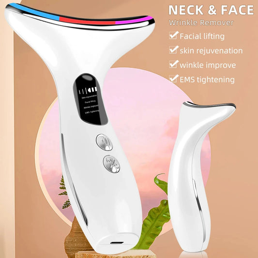 Handheld Face Massager Comfortable Facial Massager Face and Neck Beauty Device for Skin Care Adults Men and Women White