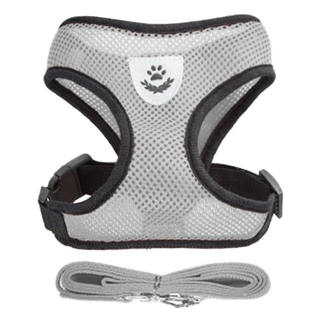 Adjustable Mesh Dog Harness Leash Polyester For Small Pets
