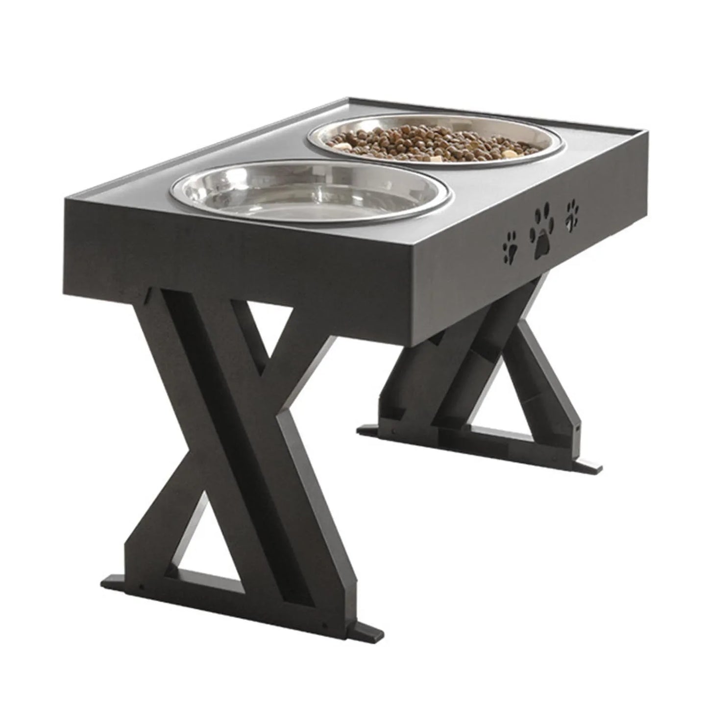 Stainless Steel Elevated Dog Bowl Non Slip No Spill Design