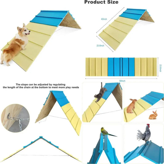 Dog Agility A Frame Course For Backyard Training 84 Inch