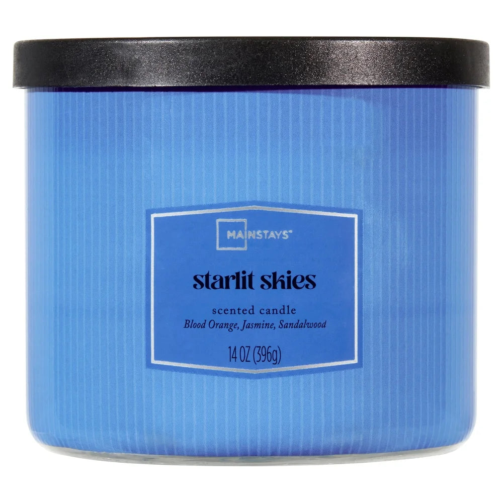 Three Wick Starlit Skies Scented Candle 65 Hour Burn Time