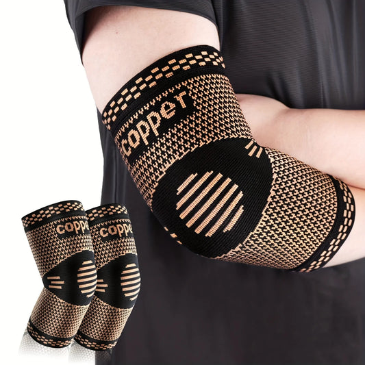 Elbow compression sleeve (1 pair)-prevents and restores tendonitis support for weight liftin