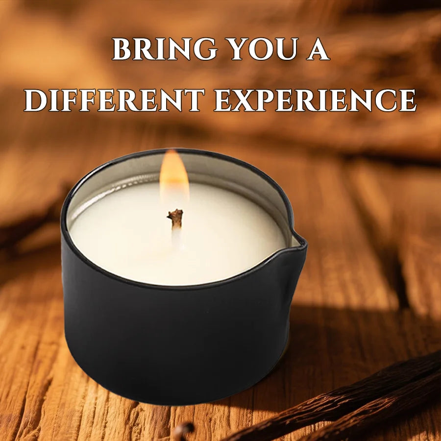 Amber Vanilla Massage Candles Soy Wax Scented Gift Idea