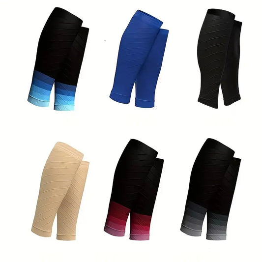 1Pair Calf Compression Sleeve for Women Men,gradient color outdoor sports compression socks for runners