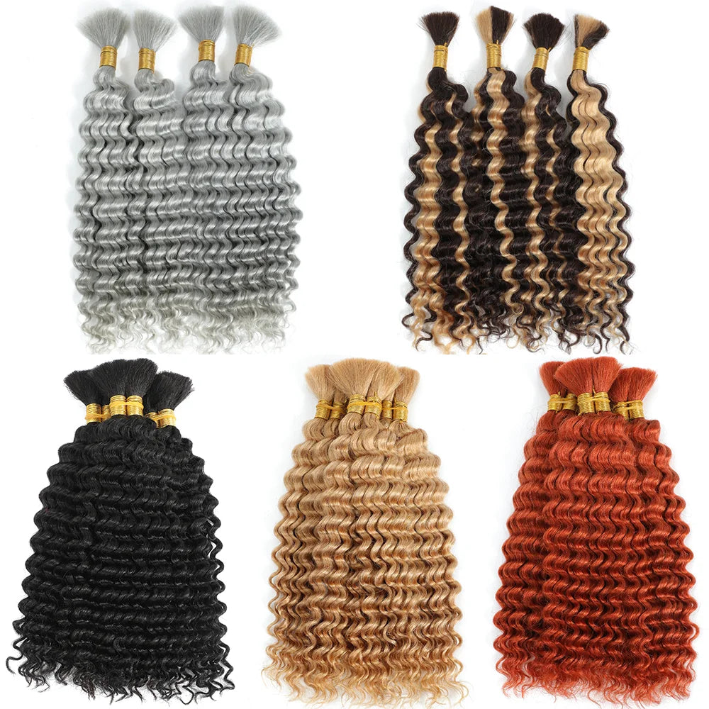 Deep Wave Human Hair Bundles 20 Inch P4 27 Braiding