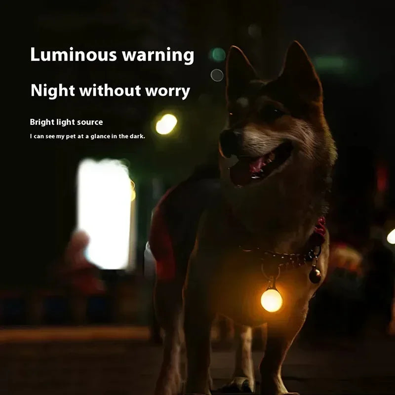 Led Luminous Dog Cat Collar Glowing Pendant Safety Necklace