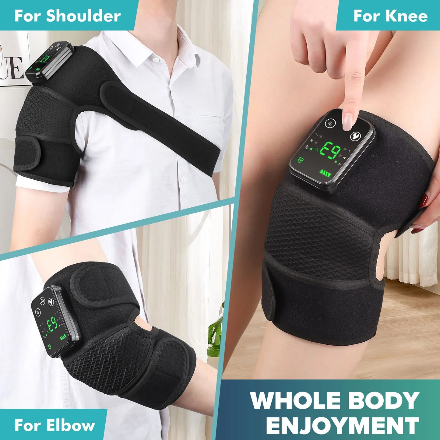 3 In 1 Shoulder Elbow Knee Massager Electric Heated
