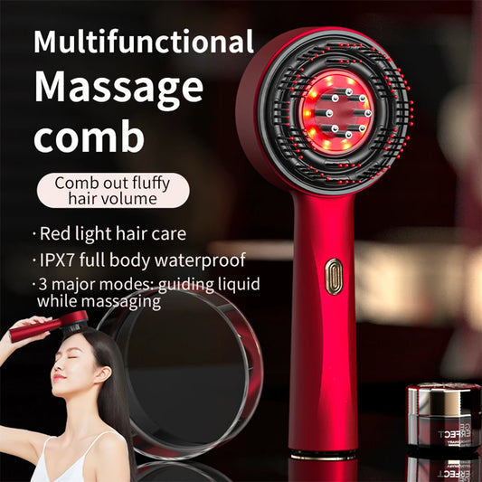 Electric Vibration Massage Comb Red Light Therapy Hair Care