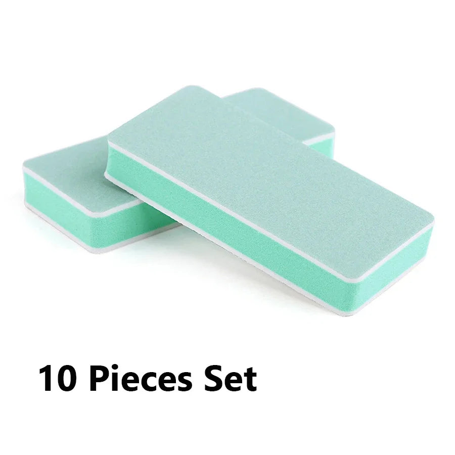 10 Pcs Dual Sided Nail Buffing Blocks Pro Nail Care