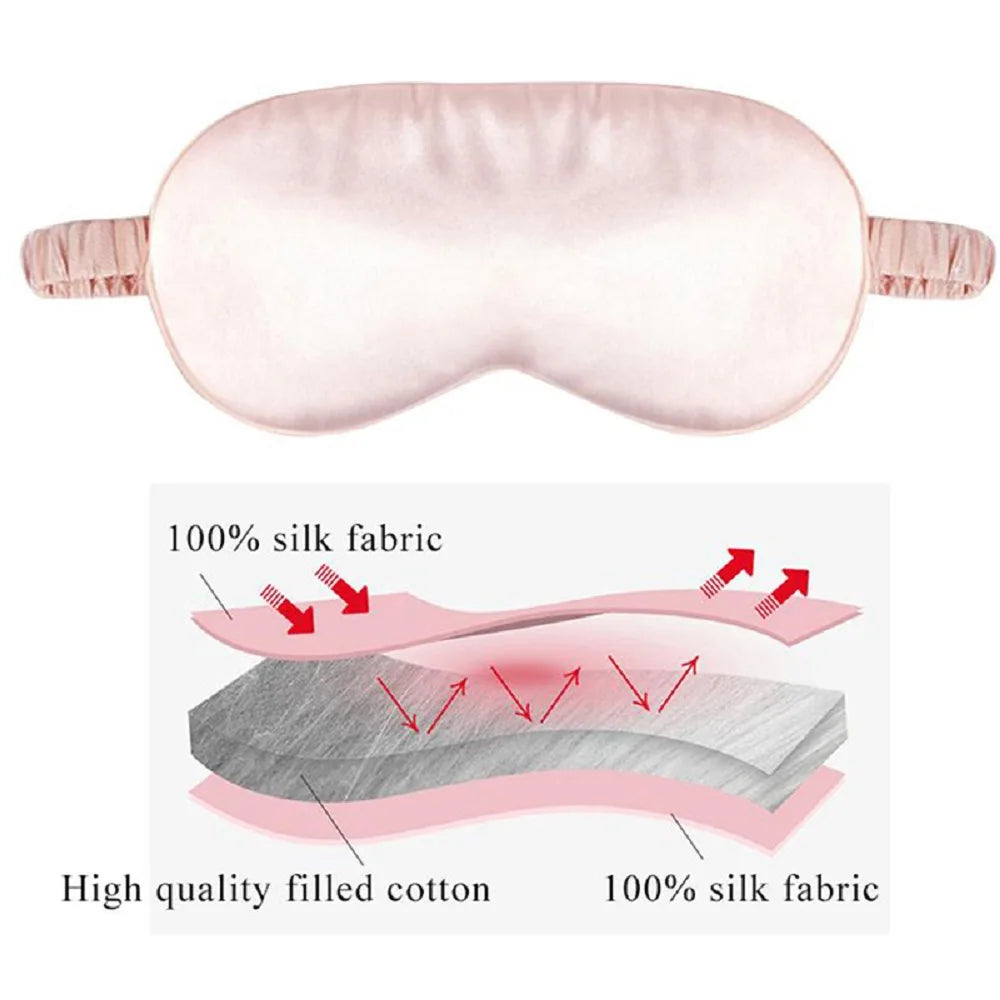 Imitated Silk Sleep Eye Patch Mask With Elastic Headband