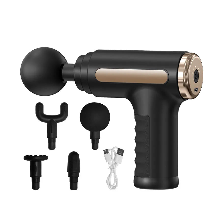 Fitness Massager Fascia Gun With 4 Replaceable Heads
