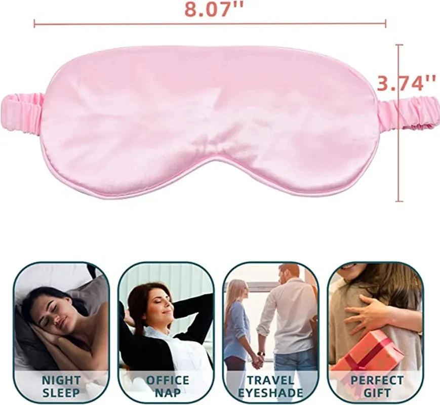 Imitated Silk Sleep Eye Patch Mask With Elastic Headband