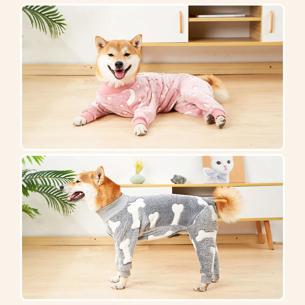 Cozy Winter Fleece Dog Jumpsuit For Small To XXL Dogs