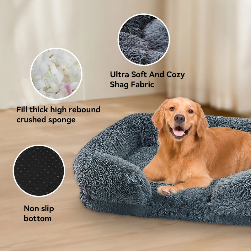Thickened Orthopedic Dog Bed for Large Dogs Washable Cover