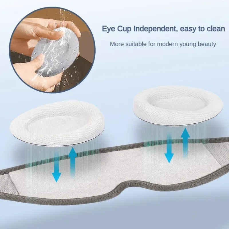 Soft Sleep Mask 100 Percent Blackout 3D Eye Mask Adjustable