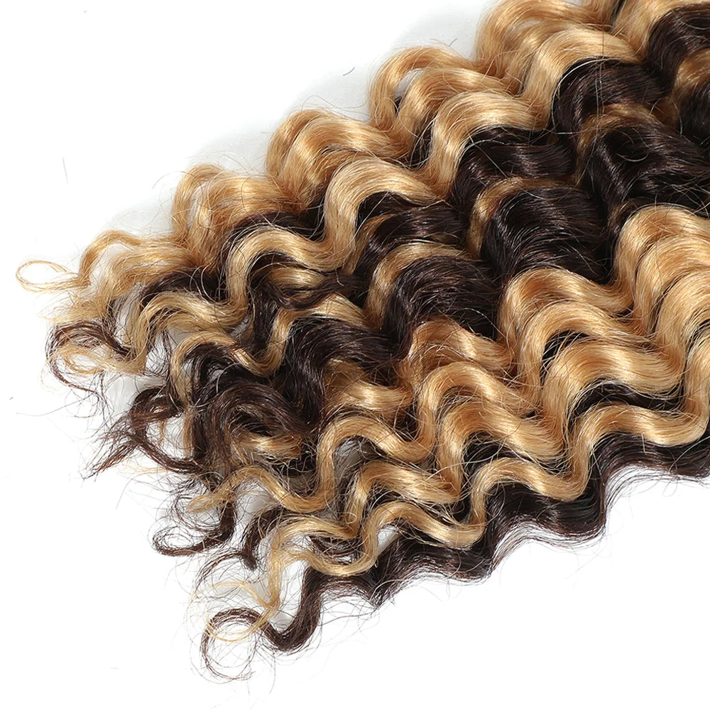 Deep Wave Human Hair Bundles 20 Inch P4 27 Braiding