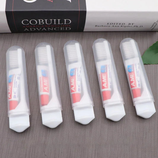 1/5 PC Portable Mini Travel Toothbrush Toothpaste Set Adult Outgoing Camp Disposable Toothbrush Carry-on Deep Cleaning Oral Care