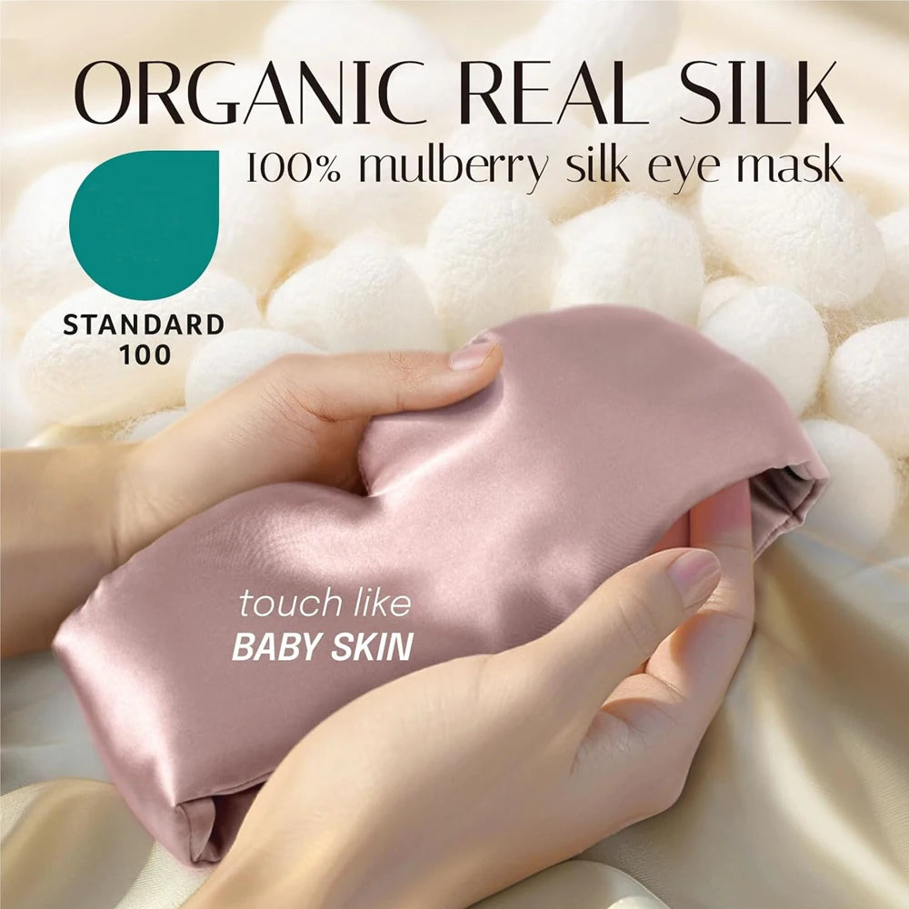 Mulberry Silk Sleeping Mask Eye Patch Light Blocking