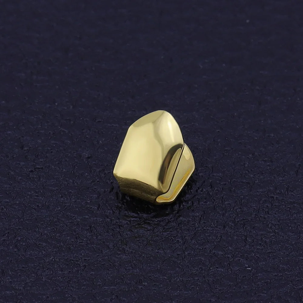 HipHop Gold Tooth Braces Single Piece Dental Decoration Electroplated Hip-hop Accessories Golden Teeth Grills Украшения
