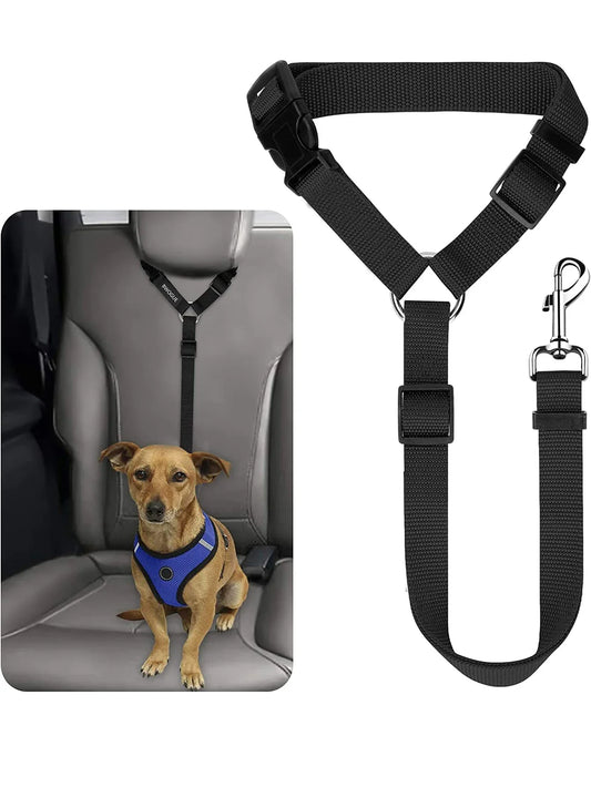 Nylon Two In One Dog Car Seat Belt Adjustable Harness Leash