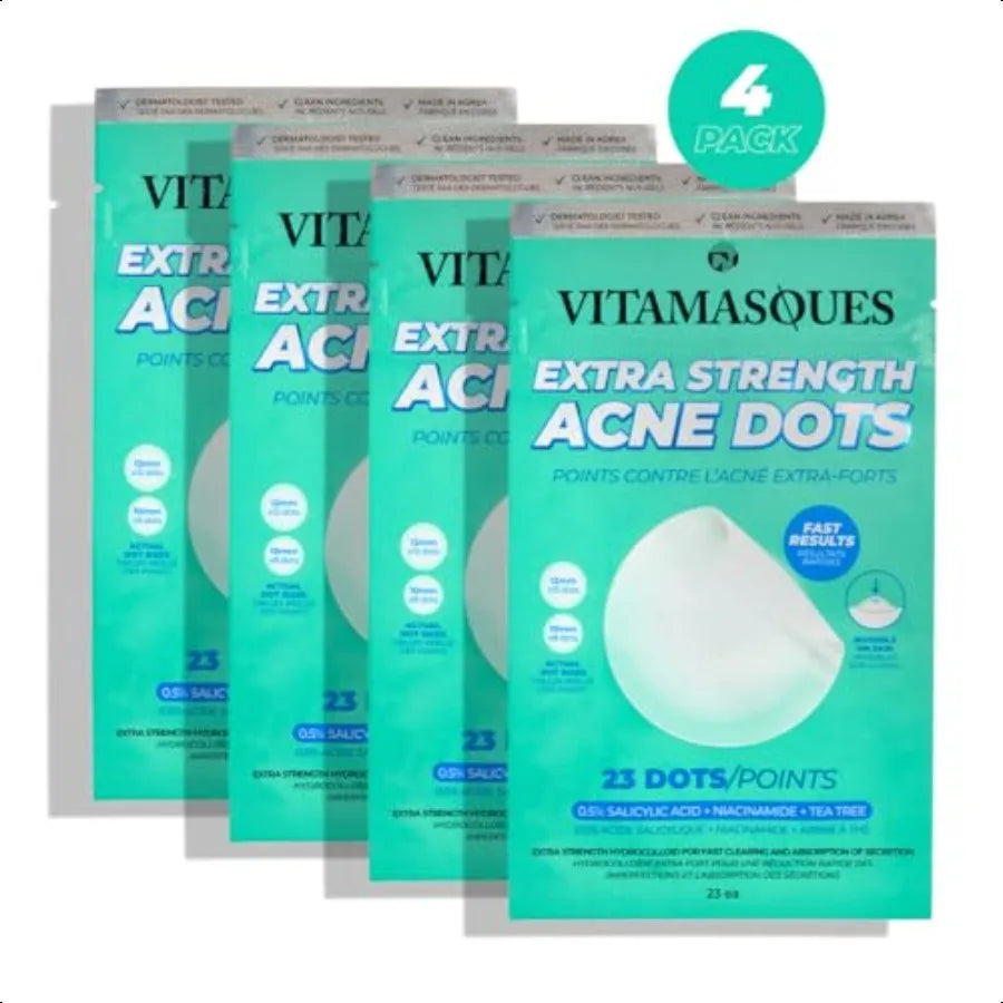 Extra gth Pimple Patches Acne Patches for Face and Skin for Covering Blemishes Korean Skin Care 92 Count 4 x 23 Pack